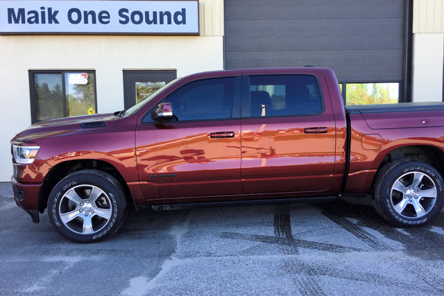 2019 RAM 1500 with professional window tint in North Bay
